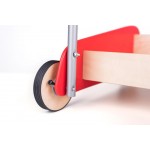 Antemergator Red Walker rosu din lemn cu 50 cuburi colorate si roti din cauciuc Antemergator Red Walker rosu din lemn cu 50 cuburi colorate si roti din cauciuc